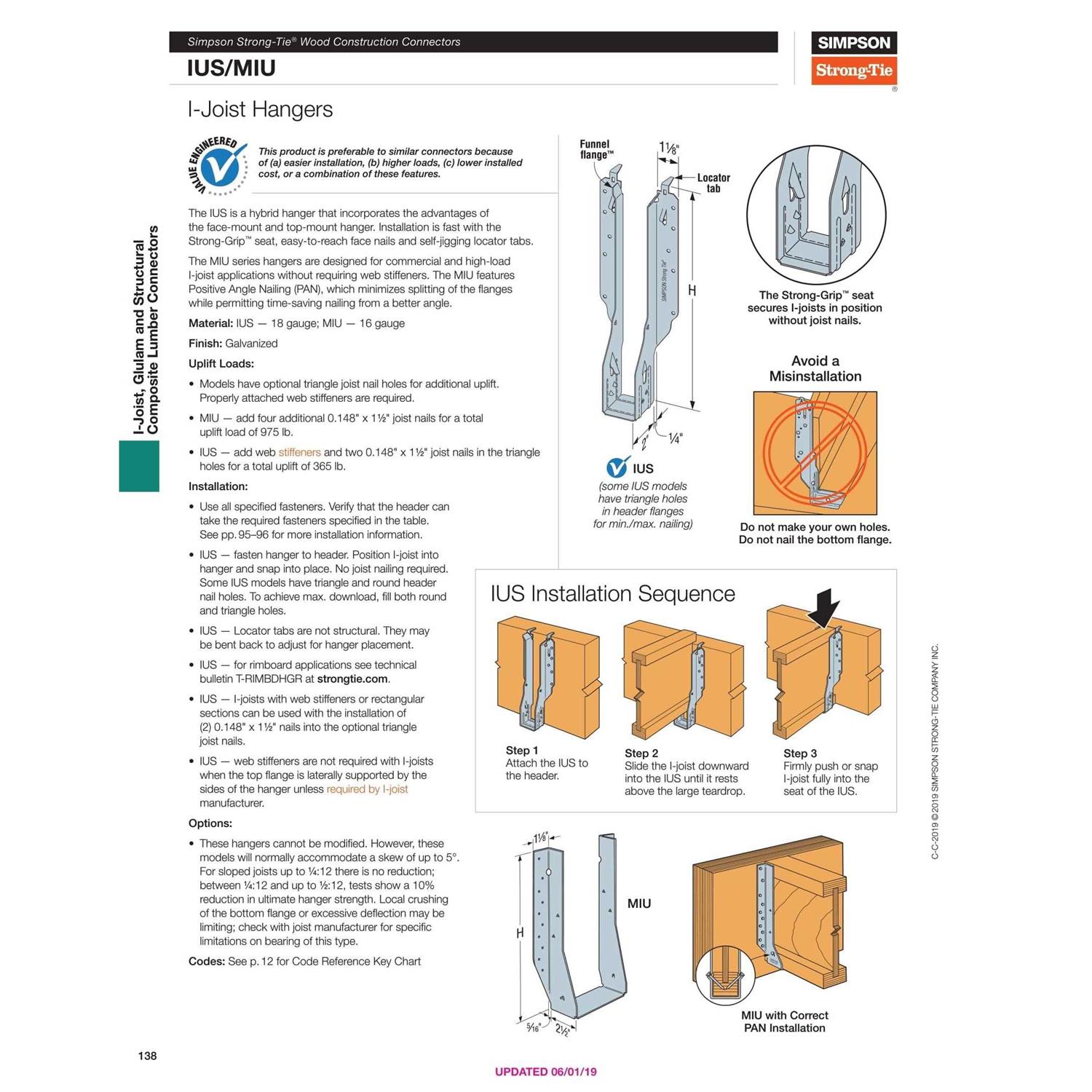 Simpson Strong-Tie Face Mount I-Joist Hanger IUS1.81/ - Image 3