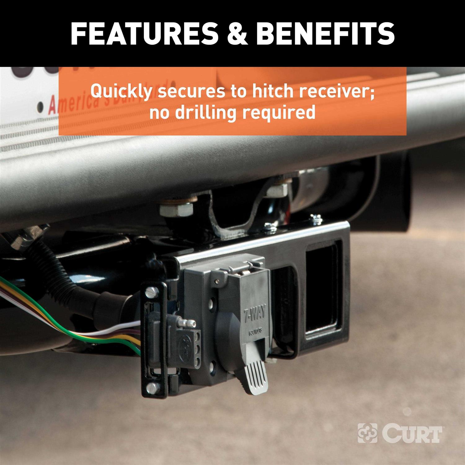 Curt 58000 Easy-Mount Bracket for 4 or 5-Flat & 6 or 7-Round - Image 5