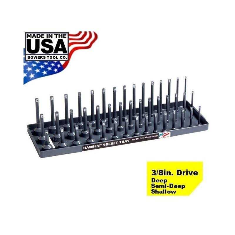 Hansen Global 38023 3/8 Drive Metric 3 Row Socket Tray - Image 2