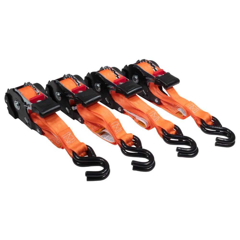 Mytee Products Auto Retract NO-RATCHETING Ratchet Straps Retractable Ratchet Straps w/Coated S Hook Tiedowns - Image 2