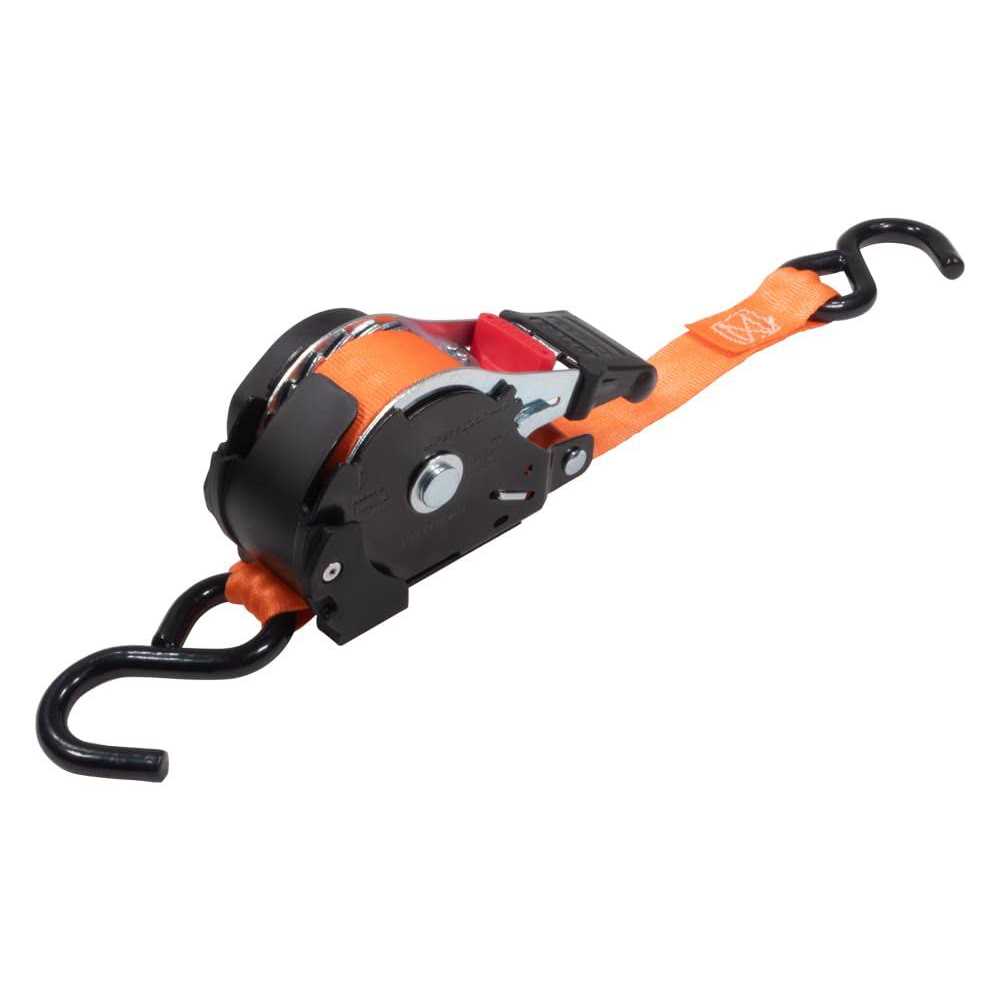 Mytee Products Auto Retract NO-RATCHETING Ratchet Straps Retractable Ratchet Straps w/Coated S Hook Tiedowns - Image 4