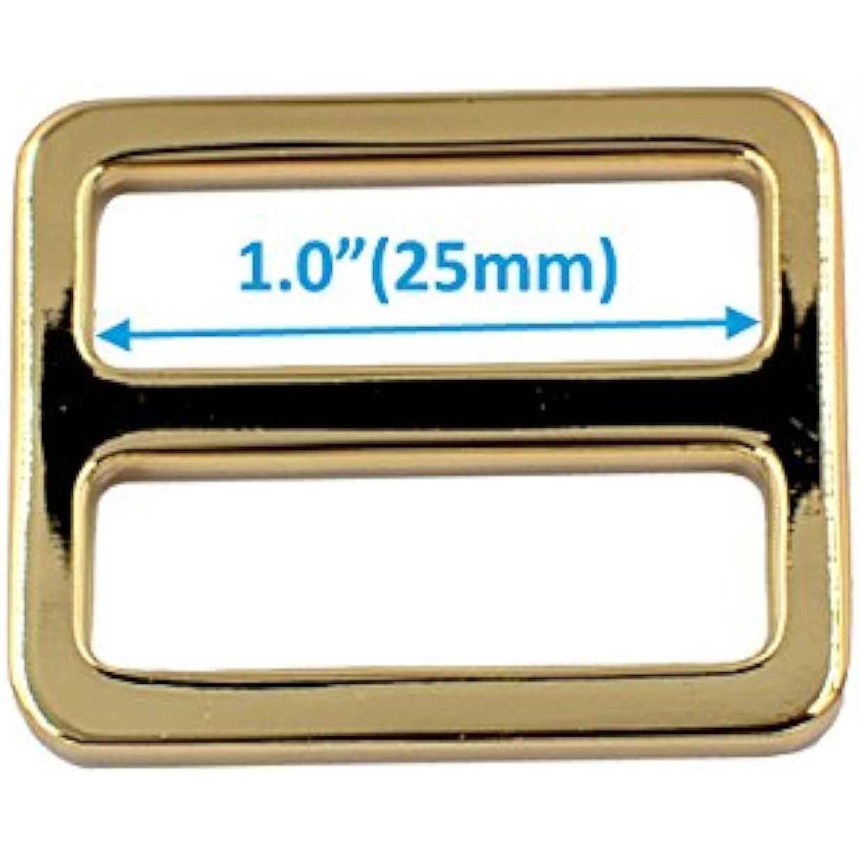 DGOL 10pcs 1 inch Zinc Alloy Slider Tri-Glide Buttons Webbing Strap Tri Glide Adjustable Buckle Fasteners - Image 3