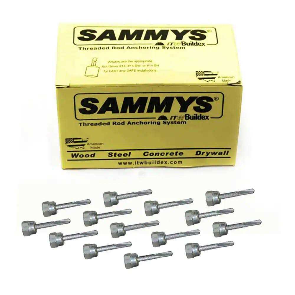 Sammys Vertical Rod Anchor Super Screw with Teks and Threaded Rod Fitting for Steel - Image 5