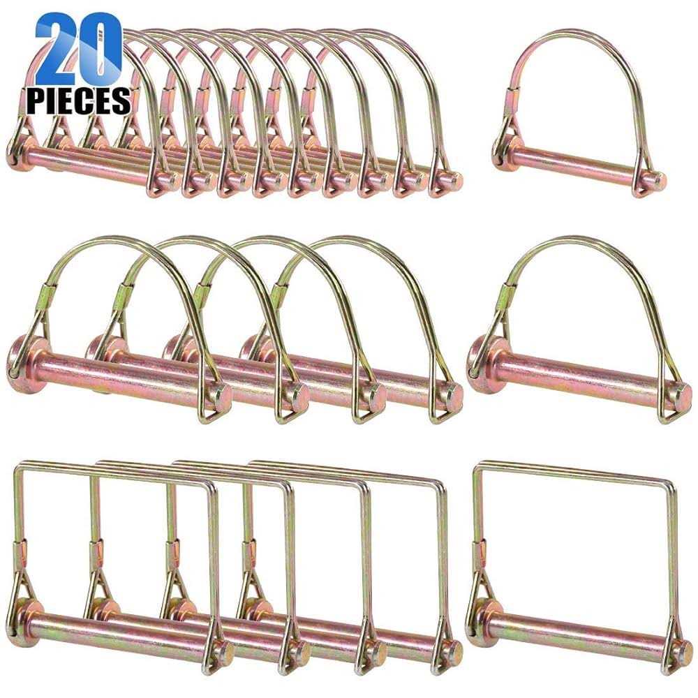 Glarks 20Pcs Heavy Duty PTO Pin Assortment Kit for Farm Trailers Wagons Lawn Garden - Image 5