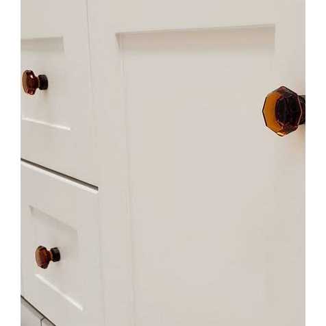 Cosmas 5268ORB-A Oil Rubbed Bronze & Amber Glass Cabinet Hardware Knob - Image 3