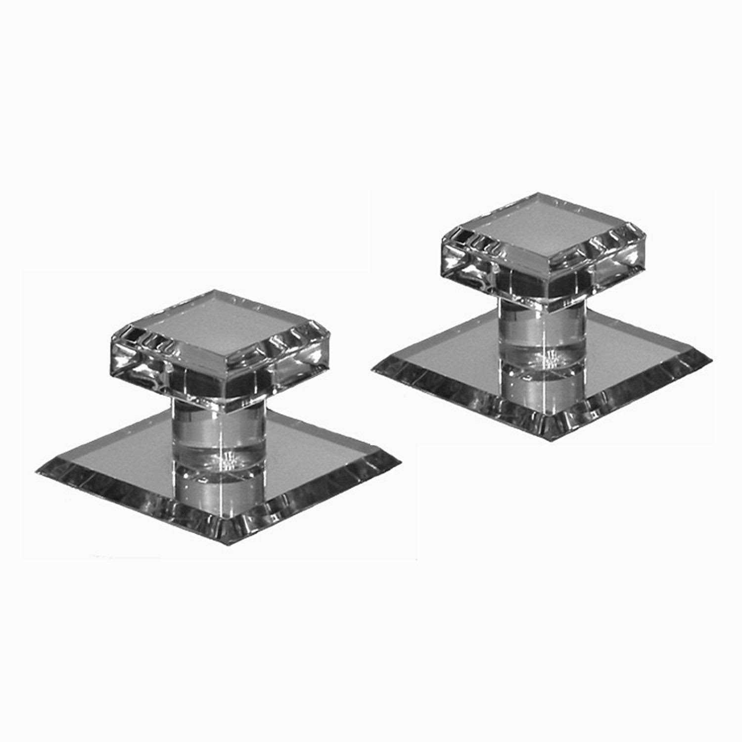 Mirart Pull Handle Self Stick Small Square Acrylic Mirror Beveled Knob - Image 2