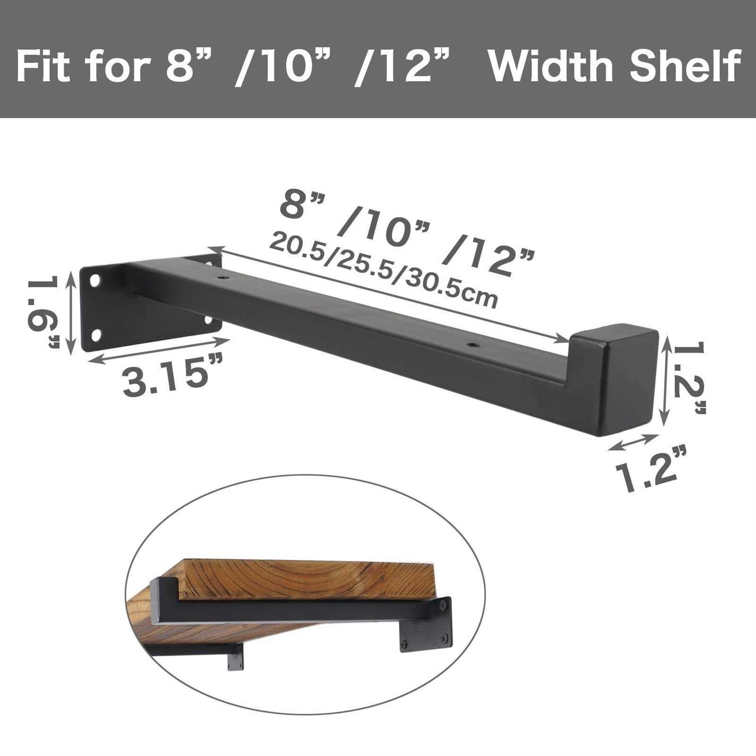 EZYDECOR 6Pcs Floating Shelves Brackets Heavy Duty Wooden Shelf Brackets Decorative Wall Shelf Brackets & Supports with Lip - Image 5