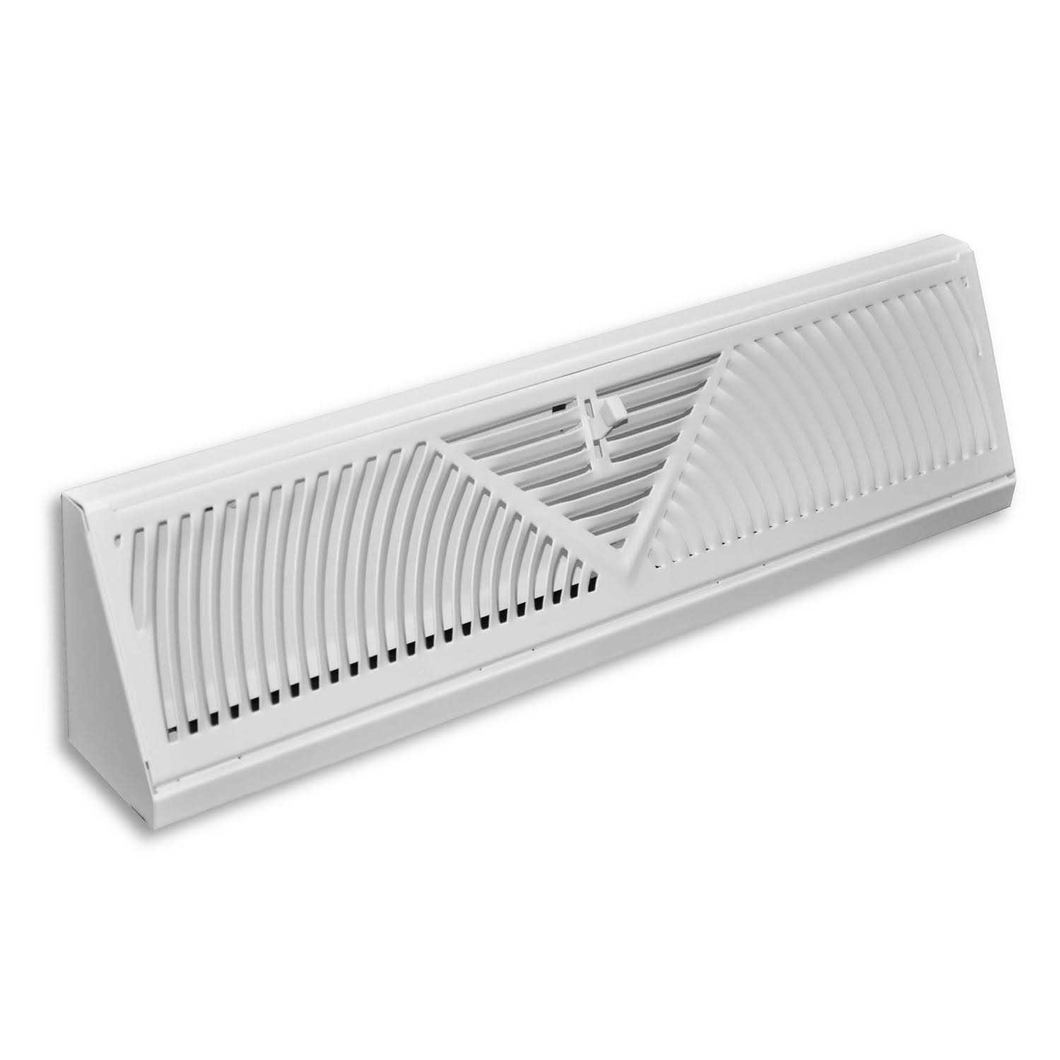Tru Aire 4-1/2 in. H X 18 in. W 3-Way Powder Coat White Steel Baseboard Diffuser - Image 4