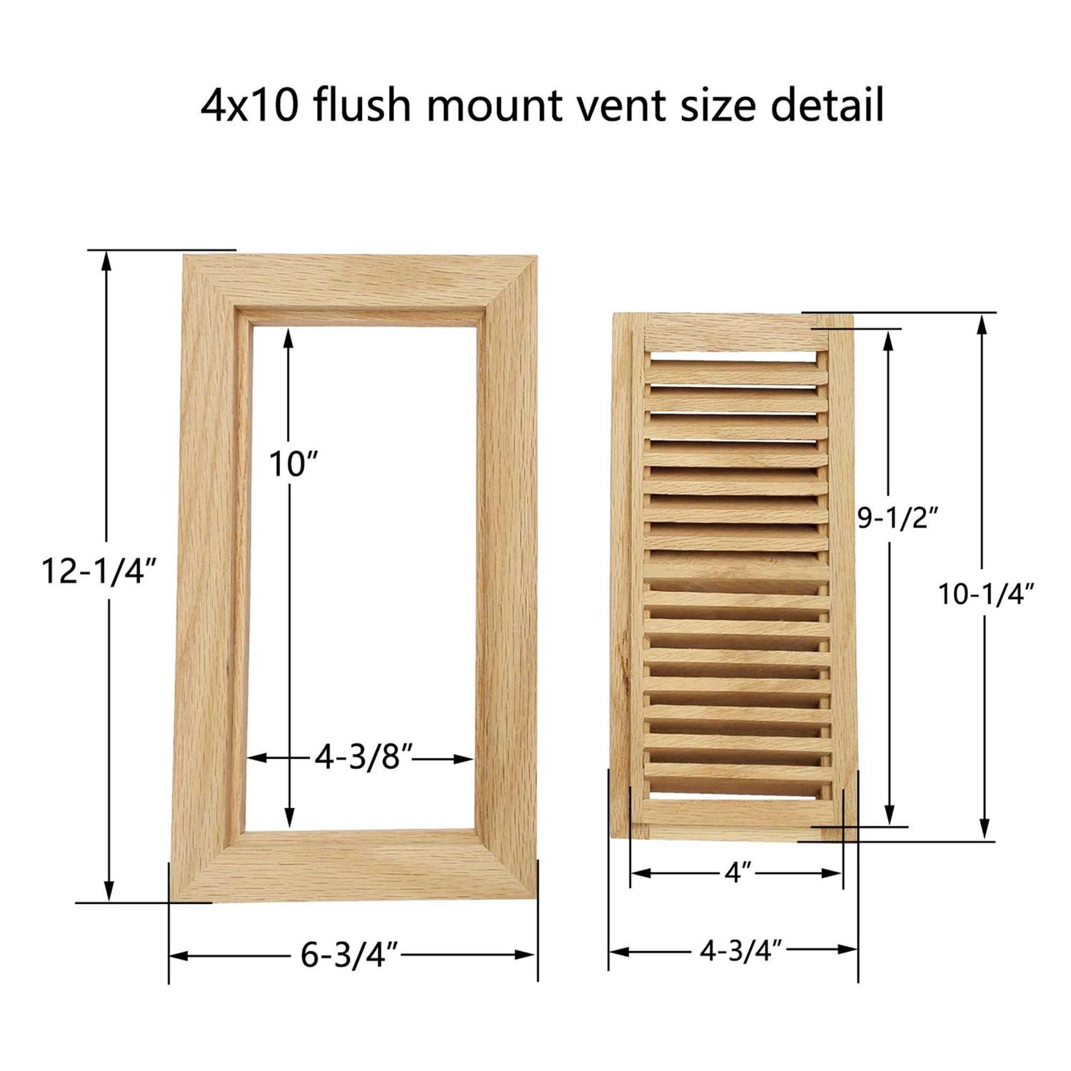 Homewell Oak Wood Floor Register Flush Mount Vent - Image 5