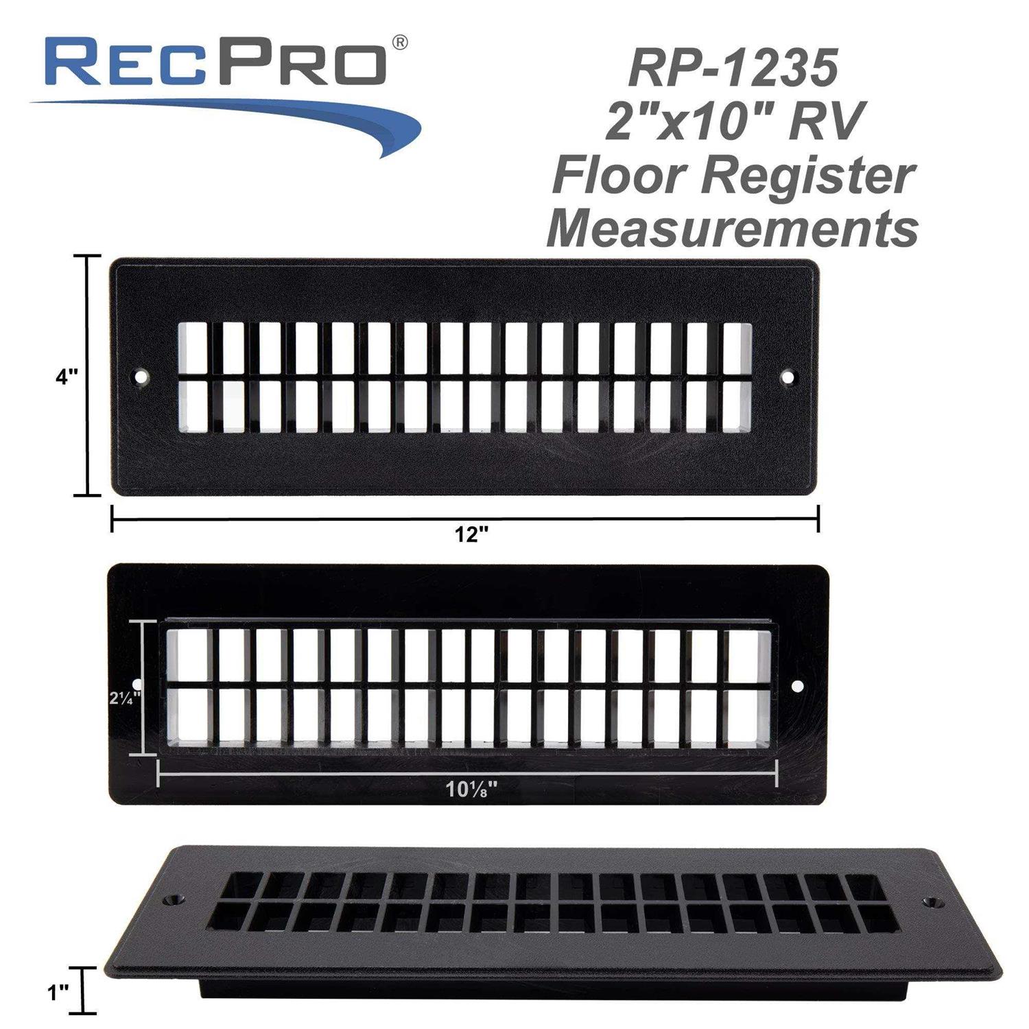Recpro Rv Floor Register Rv Stationary Vent Cover - Image 3