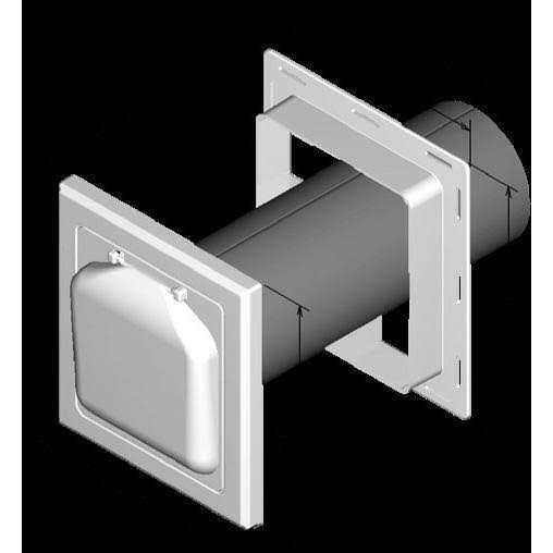 No-Pest 4 in. White Plastic J-Block Dryer Vent Hood - Image 3