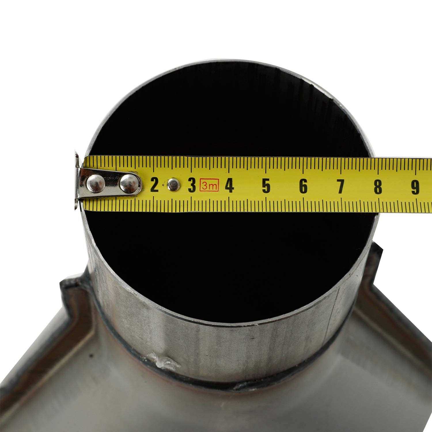LucaSng T409 Stainless Steel Y Pipe 2.5 Single Dual Exhaust Adapter Connector,Overall Length - Image 4