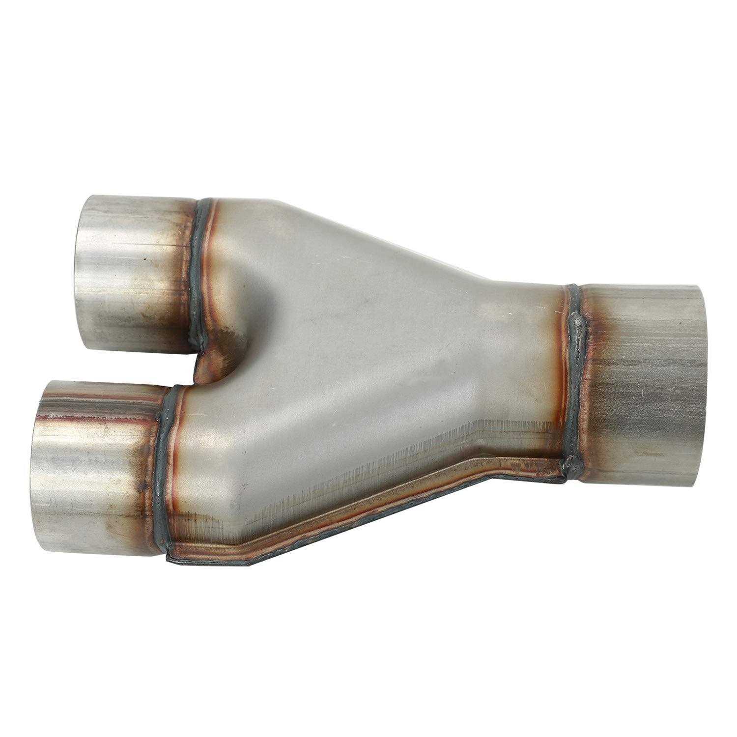 LucaSng T409 Stainless Steel Y Pipe 2.5 Single Dual Exhaust Adapter Connector,Overall Length - Image 5