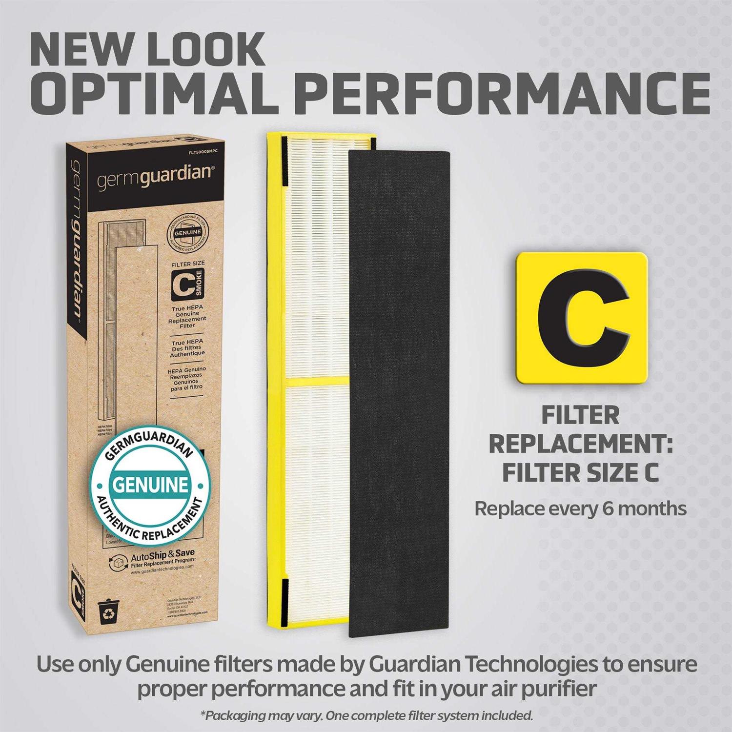 GermGuardian Air Purifier Filter FLT5000 Genuine HEPA Replacement Filter C for AC5000 - Image 3