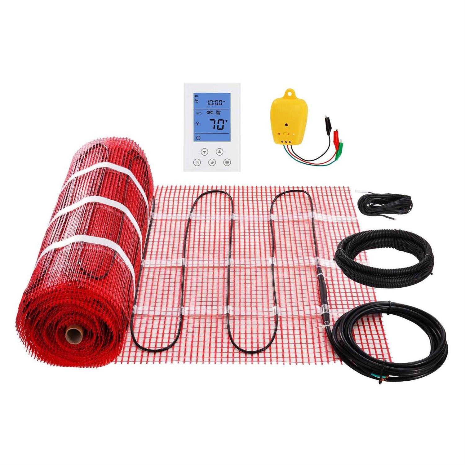 VEVOR Floor Heating Mat Electric Radiant In-Floor Heated Warm System with Digital Floor Sensing Thermostat - Image 3