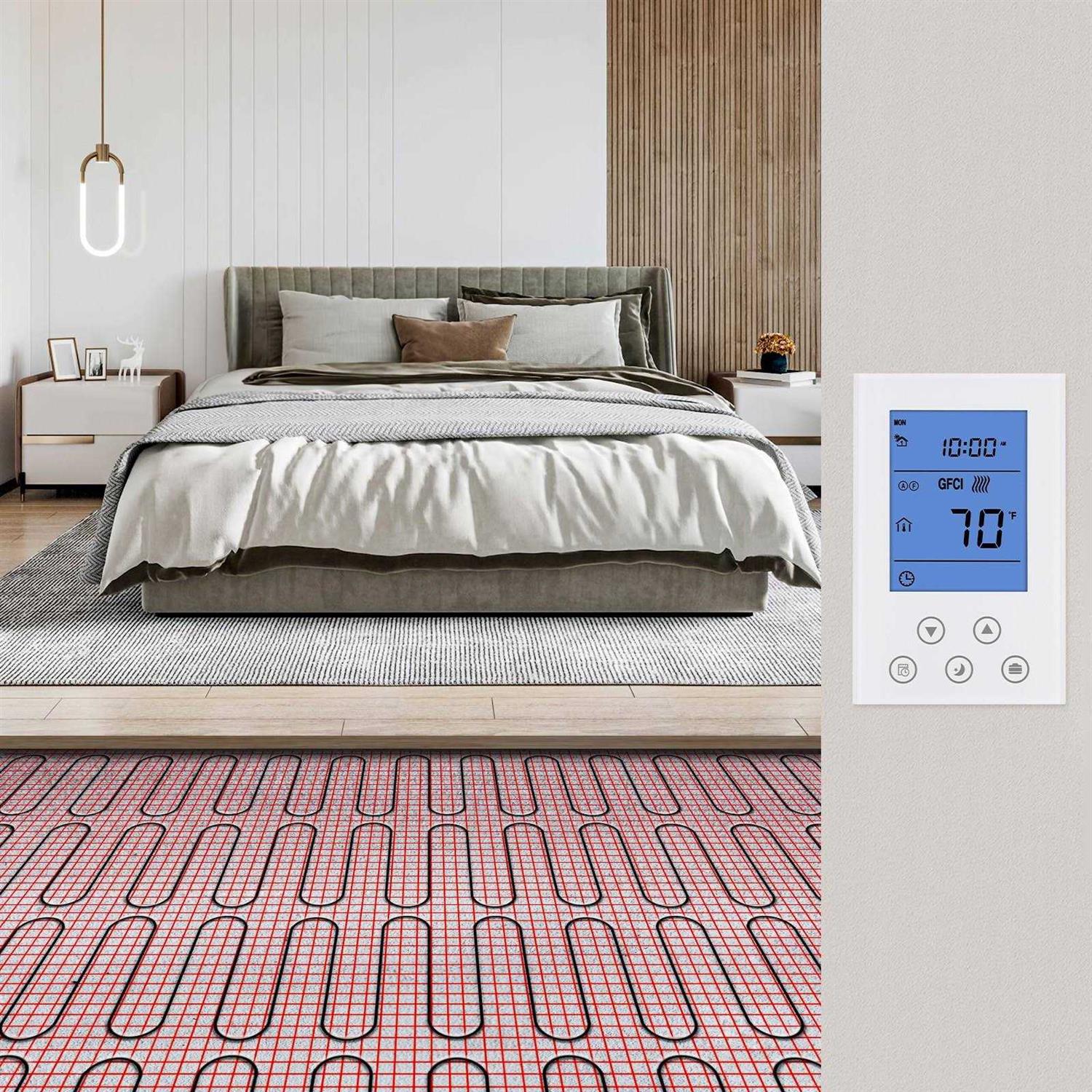 VEVOR Floor Heating Mat Electric Radiant In-Floor Heated Warm System with Digital Floor Sensing Thermostat - Image 5