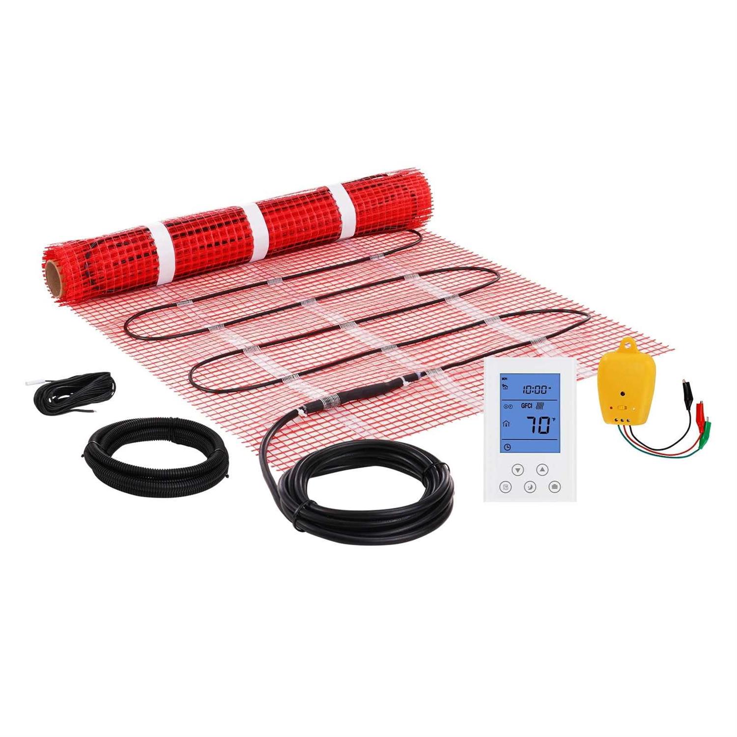 VEVOR Floor Heating Mat Electric Radiant In-Floor Heated Warm System with Digital Floor Sensing Thermostat - Image 4