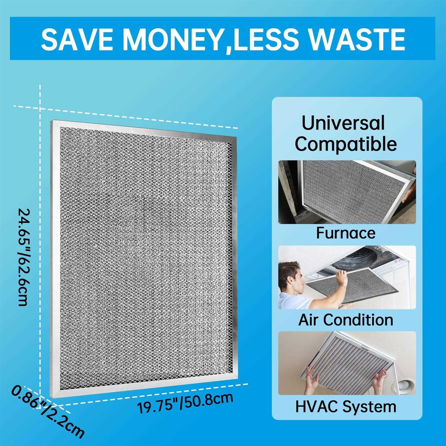 UBeesize Reusable Electrostatic Air Filter HVAC AC Furnace Filter,MERV 8,Washable - Image 5