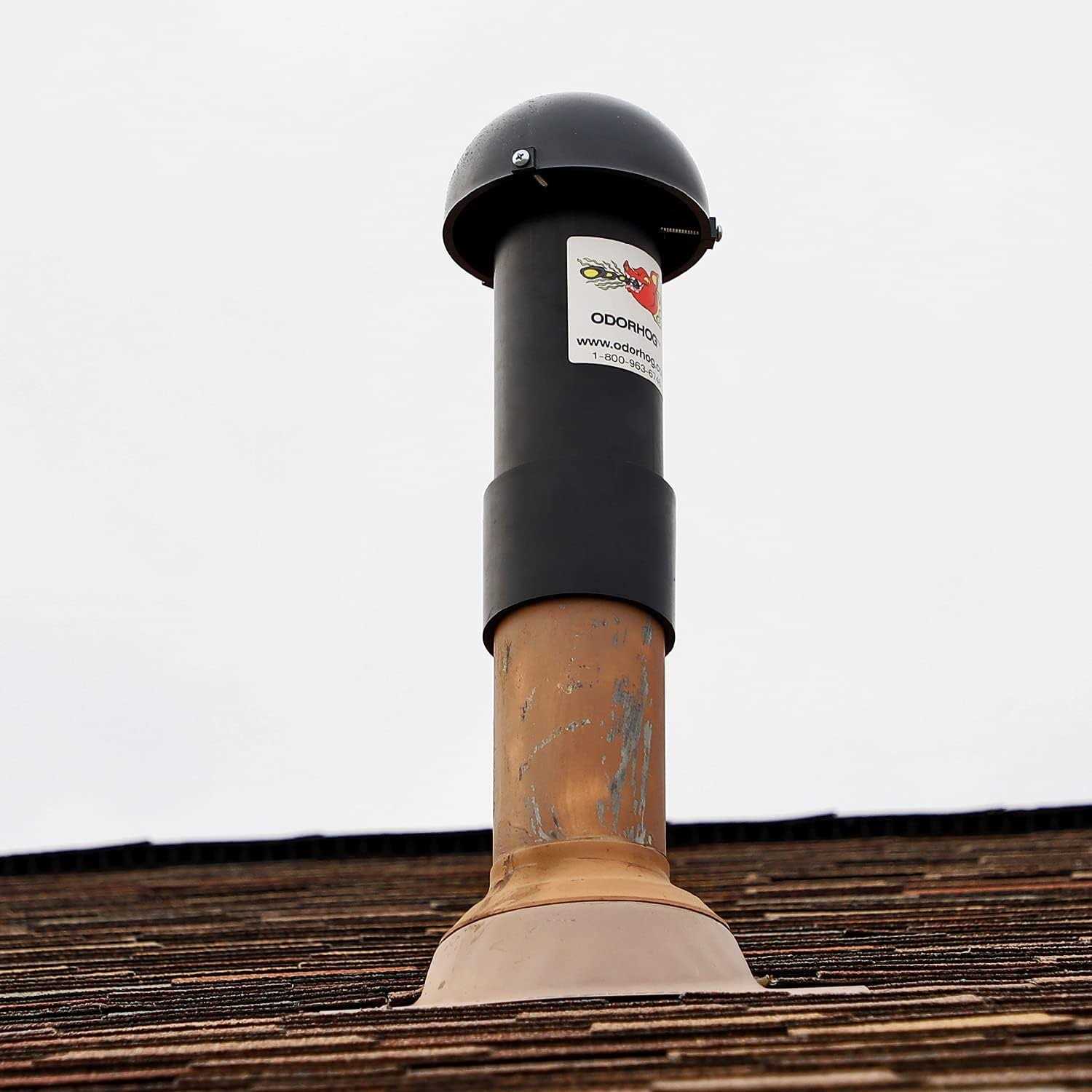 Odorhog Mushroom Vent Pipe Black ABS - Image 5