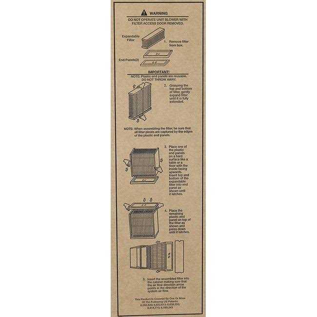 Carrier / Bryant EXPXXFIL0016 16' X 25' X 5' Merv 10 EZ Flex Air Filter - Image 3