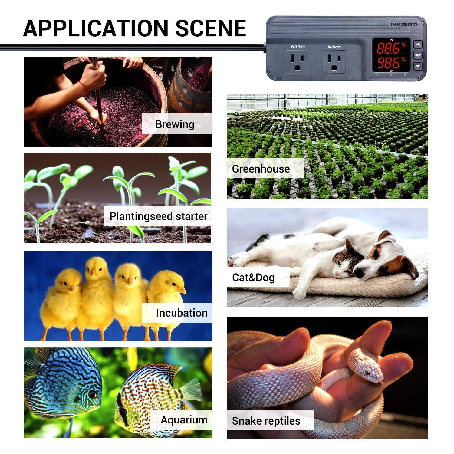Inkbird ITC-608T Temperature and Humidity Controller Pre-Wired Dual Stage Thermostat - Image 4