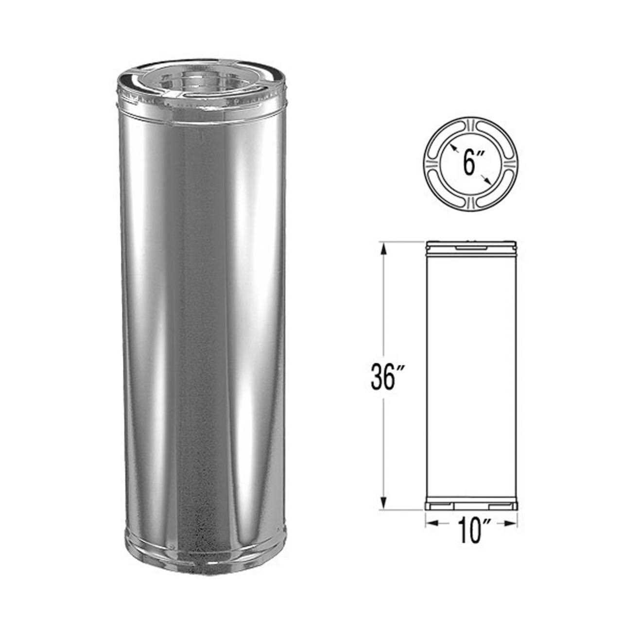 DuraVent DuraPlus 6 Diameter Stainless Steel Chimney Pipe - Image 3