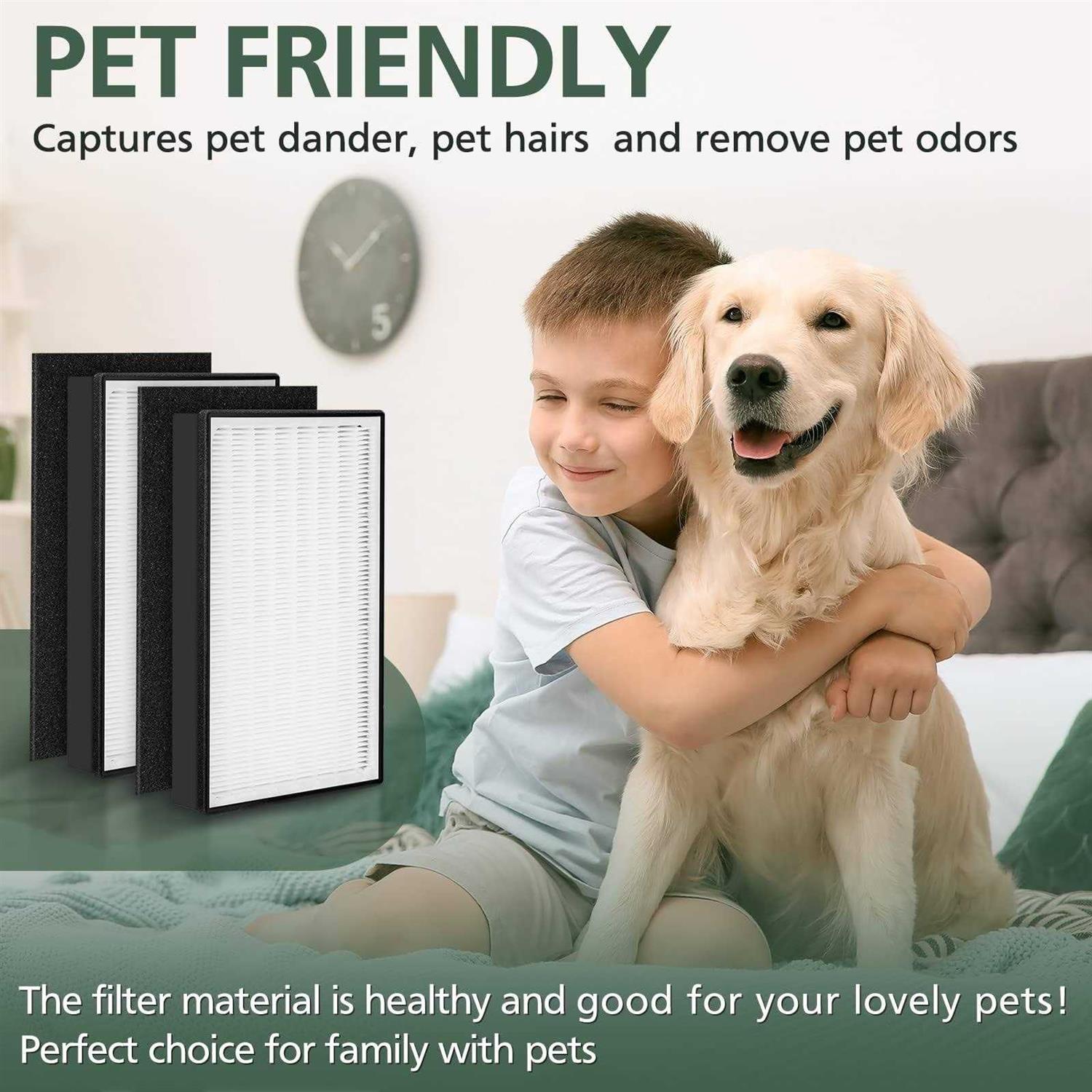 isinlive 2 Pack A2 H13 HEPA Replacement Filter Compatible with 3M Filtrete Room Air Purifier Models FAP-C02-A2 - Image 3