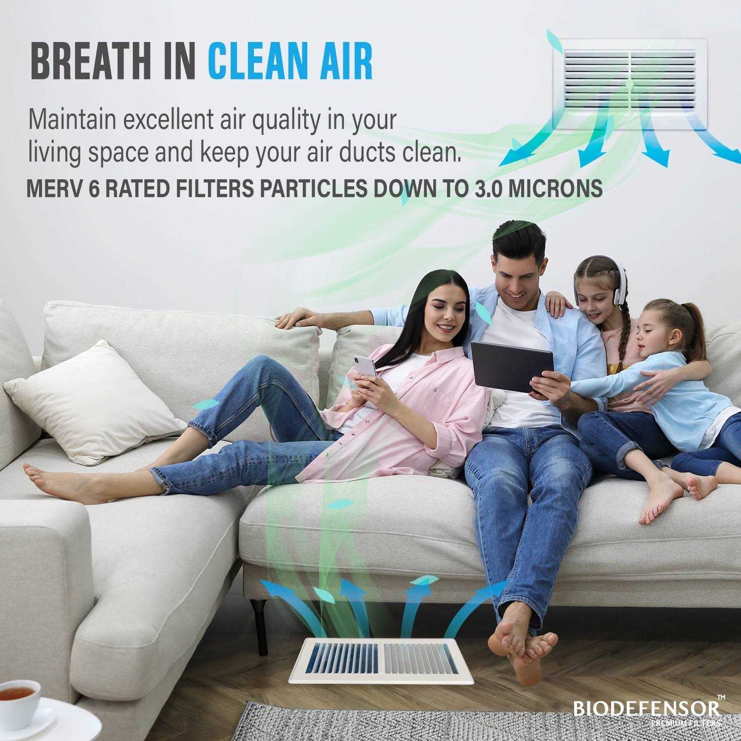 Biodefensor Air Vent Filter Kit Made in USA Large 90x20 MERV 6 Electrostatic Roll - Image 4