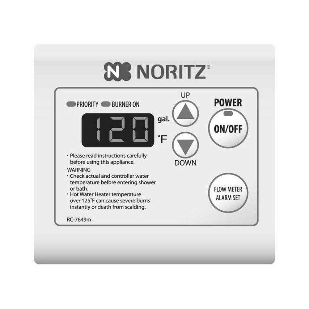 Noritz RC-7651M Tankless Water Heater Remote Control - Image 3