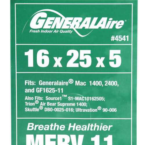 GeneralAire 6FM1625 (3-Pack) - 16 x 25 x 5 Filter Media for MAC 1400 and MAC 2400, MERV 11 - Image 4