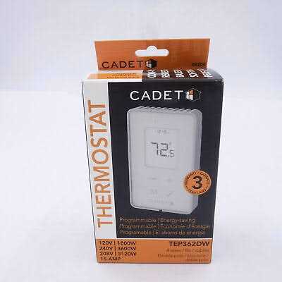 Cadet 3600-Watt Programmable Electronic Thermostat Double Pole TEP362DW - Image 4