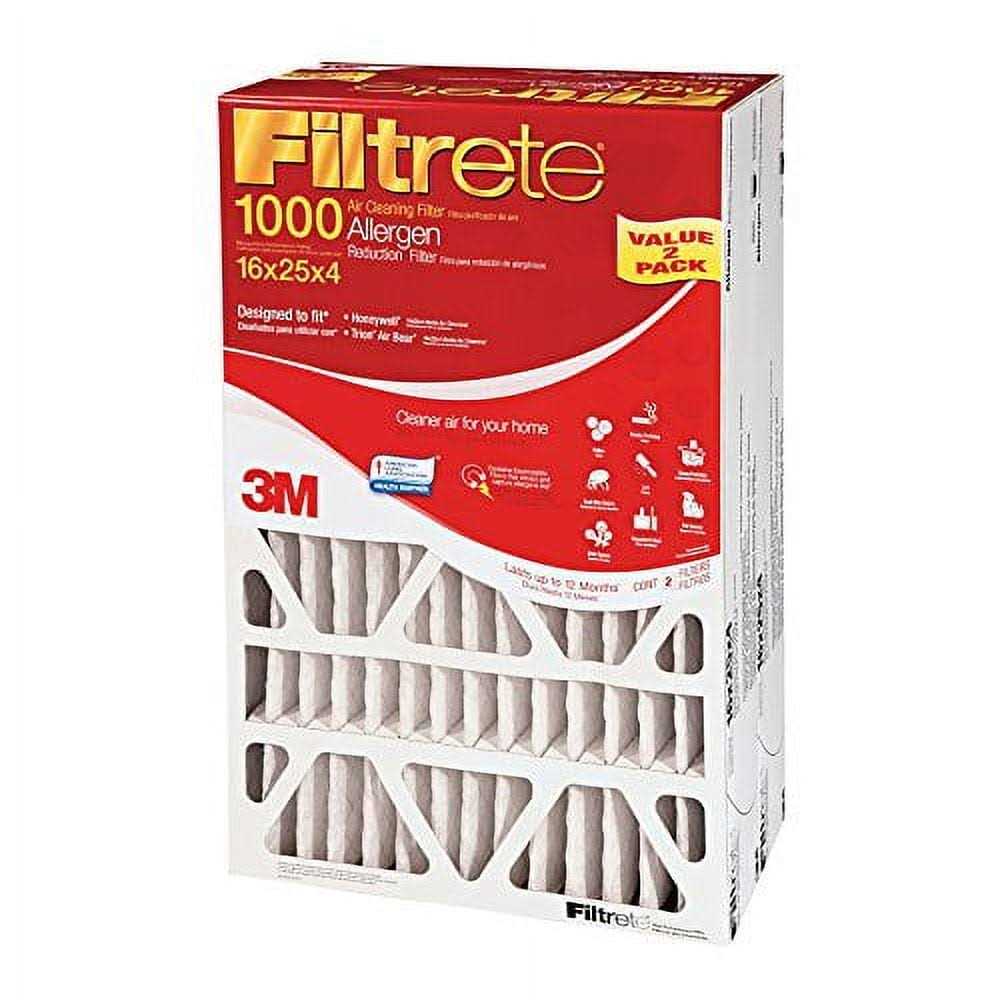 Filtrete 16-in x 25-in x 4-in 1000 MPR Allergen Defense 2-Pack Electrostatic Pleated Air Filter - Image 5