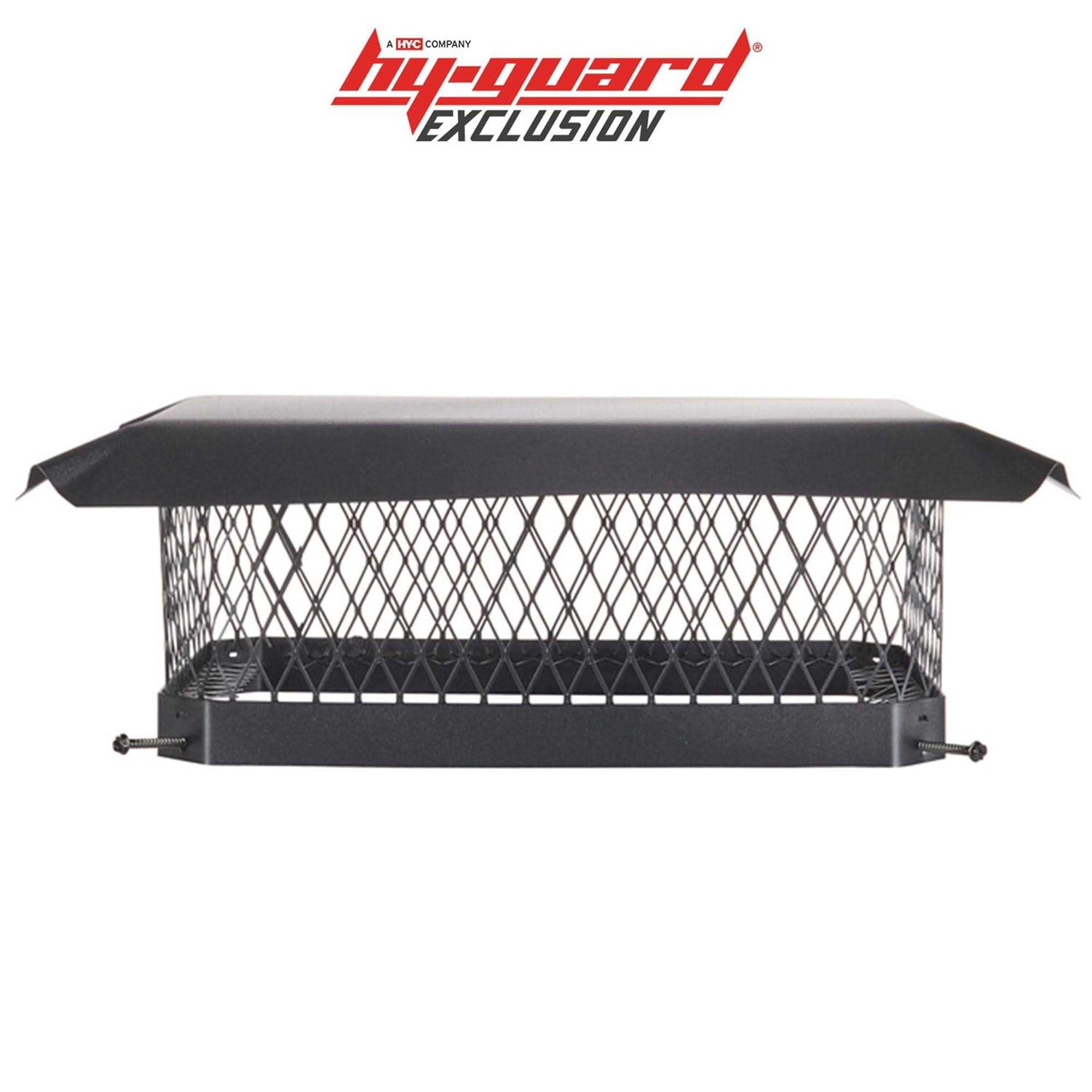 HY-GUARD Galvanized Steel Chimney Cover HY-C Black Chimney Cap Single Bolt-On Chimney Fireplace Cover - Image 5