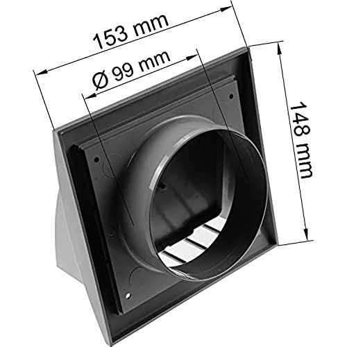 Repa Market 4'' Inch Exhaust Hood Vent with Rain Cover and Flap Indoor and Outdoor Air Vent Cover - Image 3