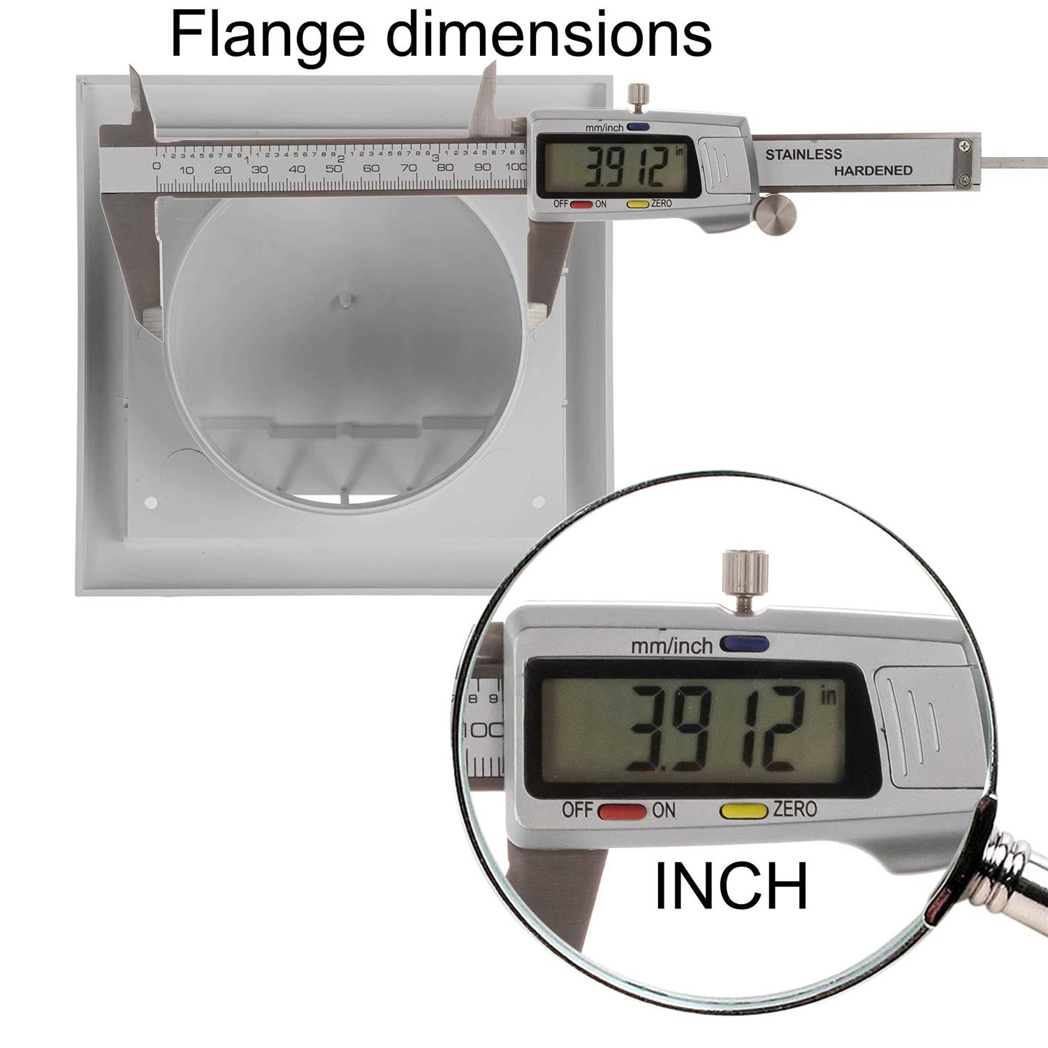 Repa Market 4'' Inch Exhaust Hood Vent with Rain Cover and Flap Indoor and Outdoor Air Vent Cover - Image 5