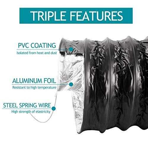 HG Power Air Ducting 16 Feet Flexible Aluminum Dryer Vent Hose - Image 4