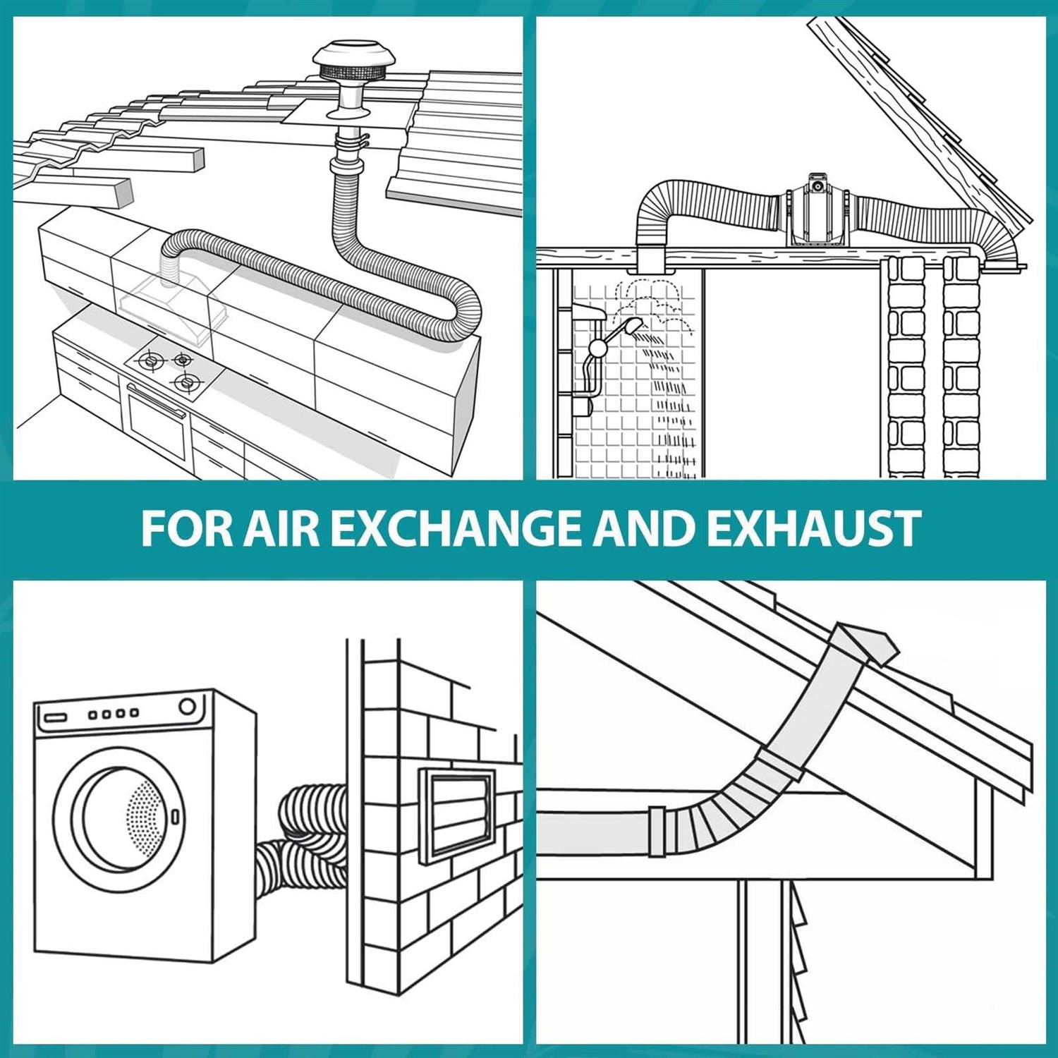 HG Power Air Ducting 16 Feet Flexible Aluminum Dryer Vent Hose - Image 5