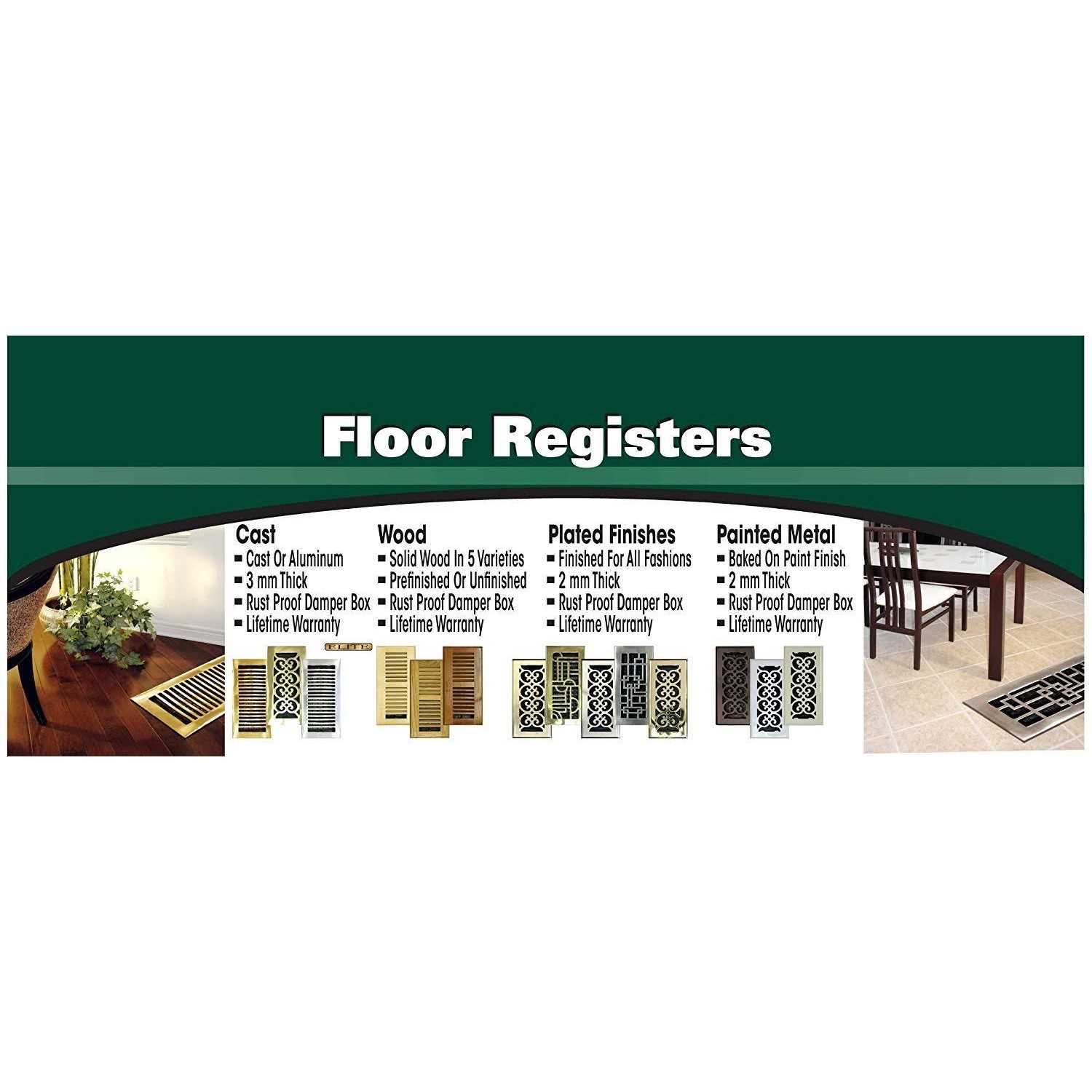 Decor Grates Floor Register 4 x 12 SPH412 - Image 3