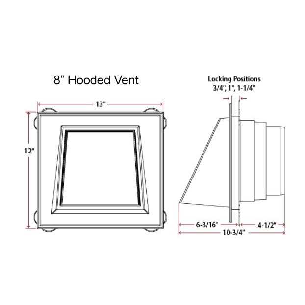 Mid America Vinyl Hooded Vents 8 inch Vent - Image 3