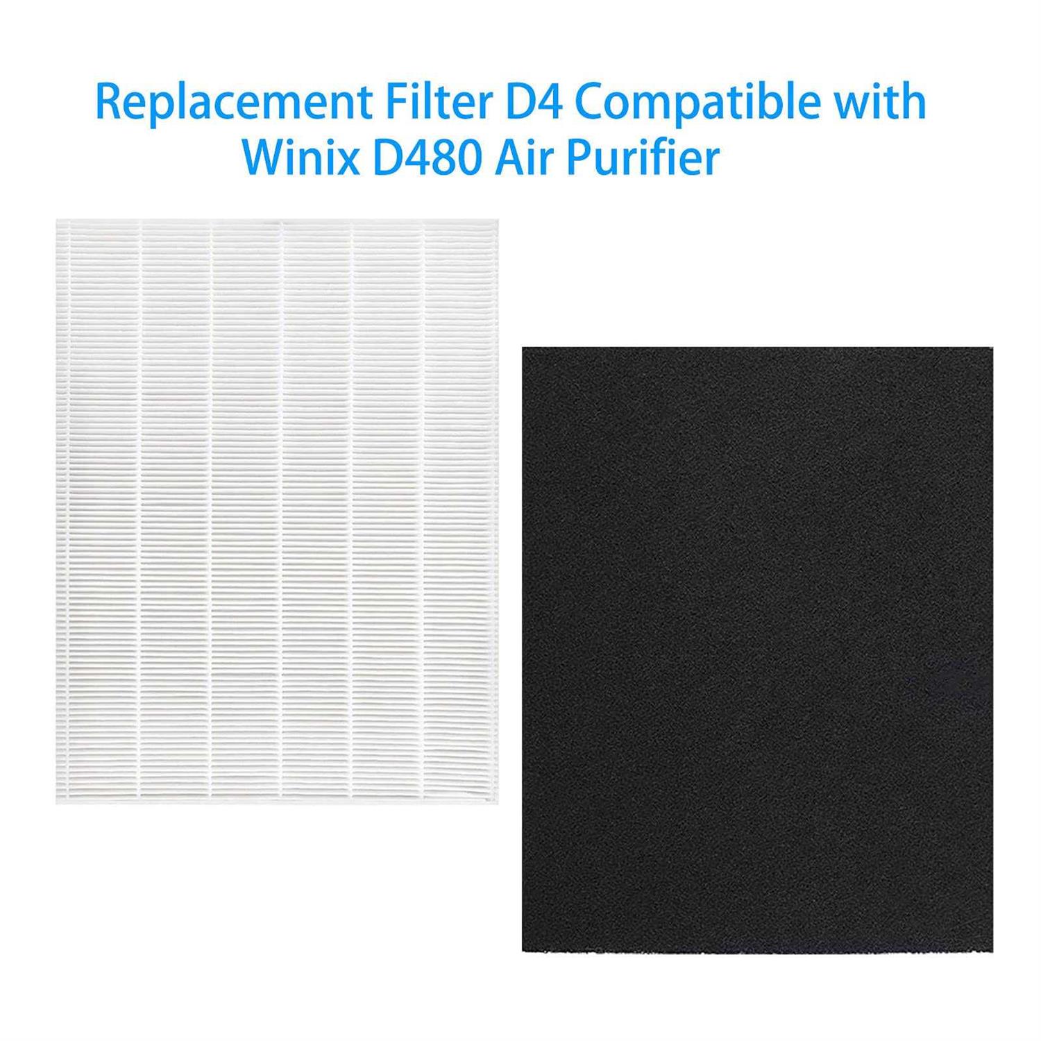 D480 Replacement Filter D4 Compatible With Winix D480 Air Purifier 4 Pack Activated Carbon Filters - Image 3