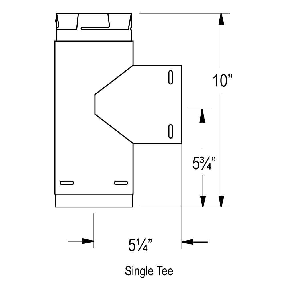 PelletVent Pro Single Tee with Clean-Out Cap - Image 4