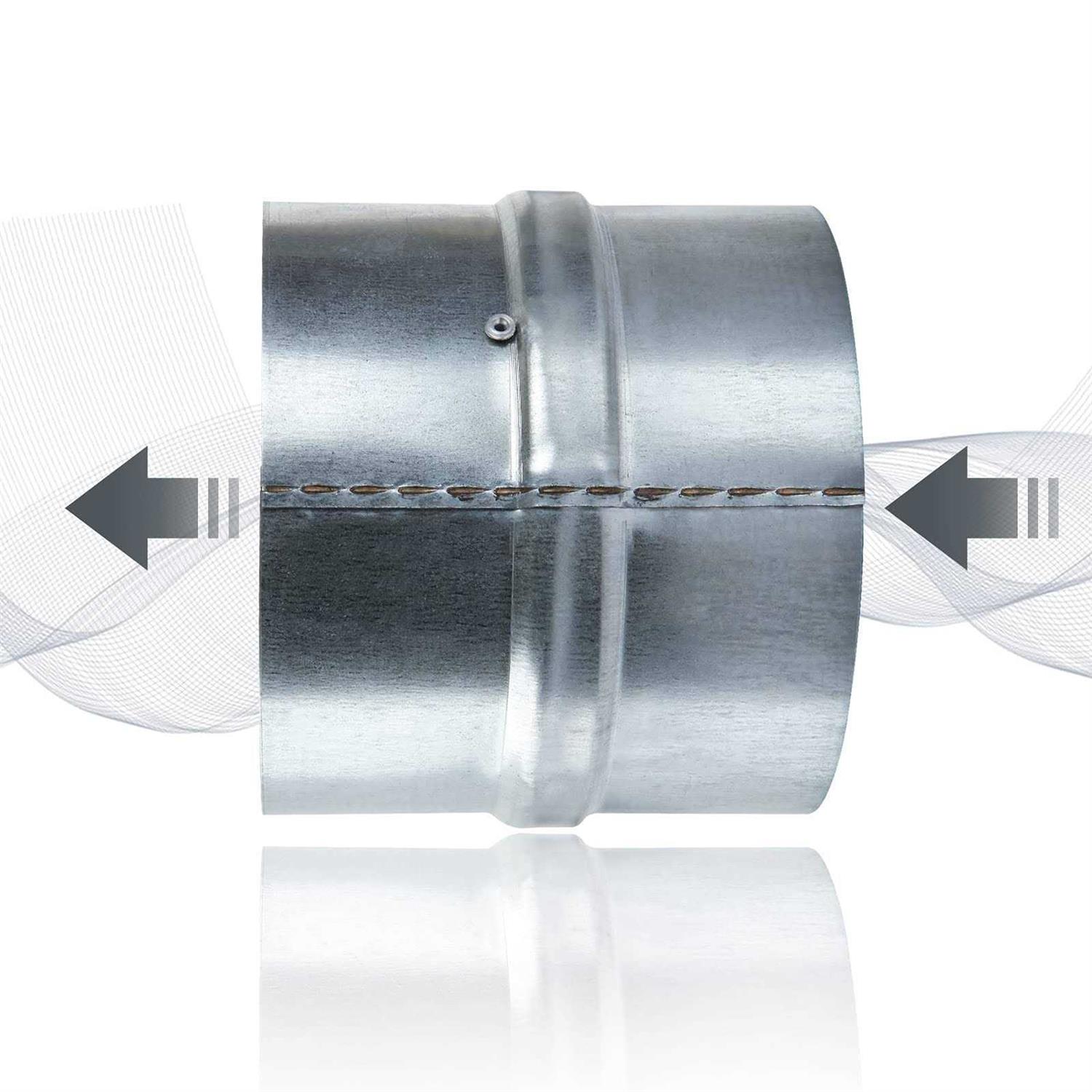 MIVIDE 2Pack 4 inch Backdraft Damper Duct, One Way Airflow Ducting Insert for Ducting in Range Hoods, Bathrooms Fans and Kitchen Fan - Image 5