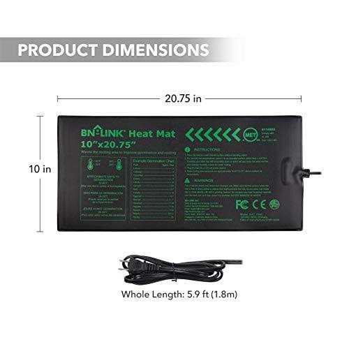 BN-LINK Durable Seedling Heat Mat Heating Pad 20.75 with Digital Thermostat Controller Combo Set Waterproof for Indoor Seed - Image 5