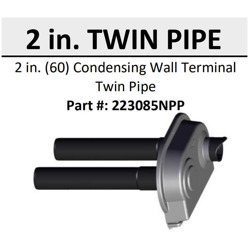 Rinnai 2 in. Plastic Condensing Wall Termination Twin Pipe Connector 223085NPP - Image 4