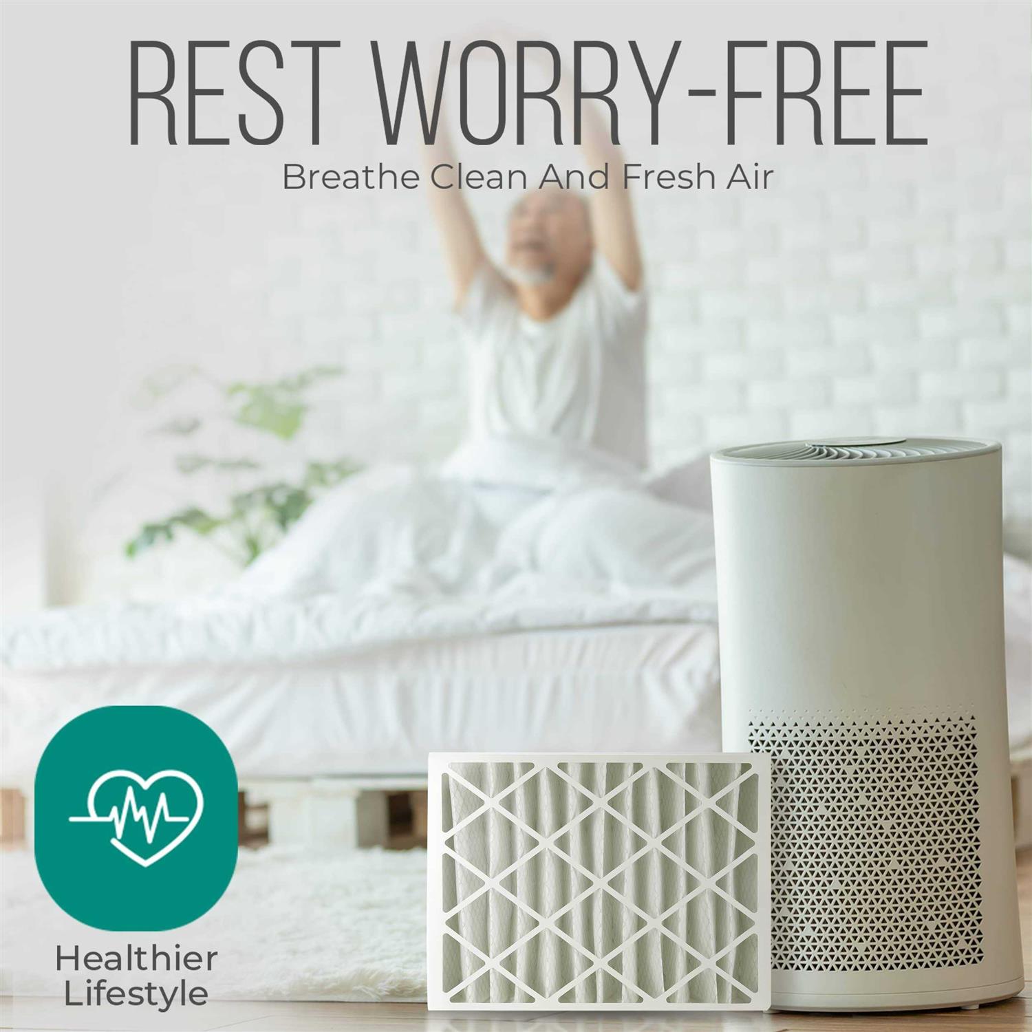 Homequip Honeywell 20x25x4 Ac Furnace Air Filter Fc100a1037 Filter Replacement - Image 3