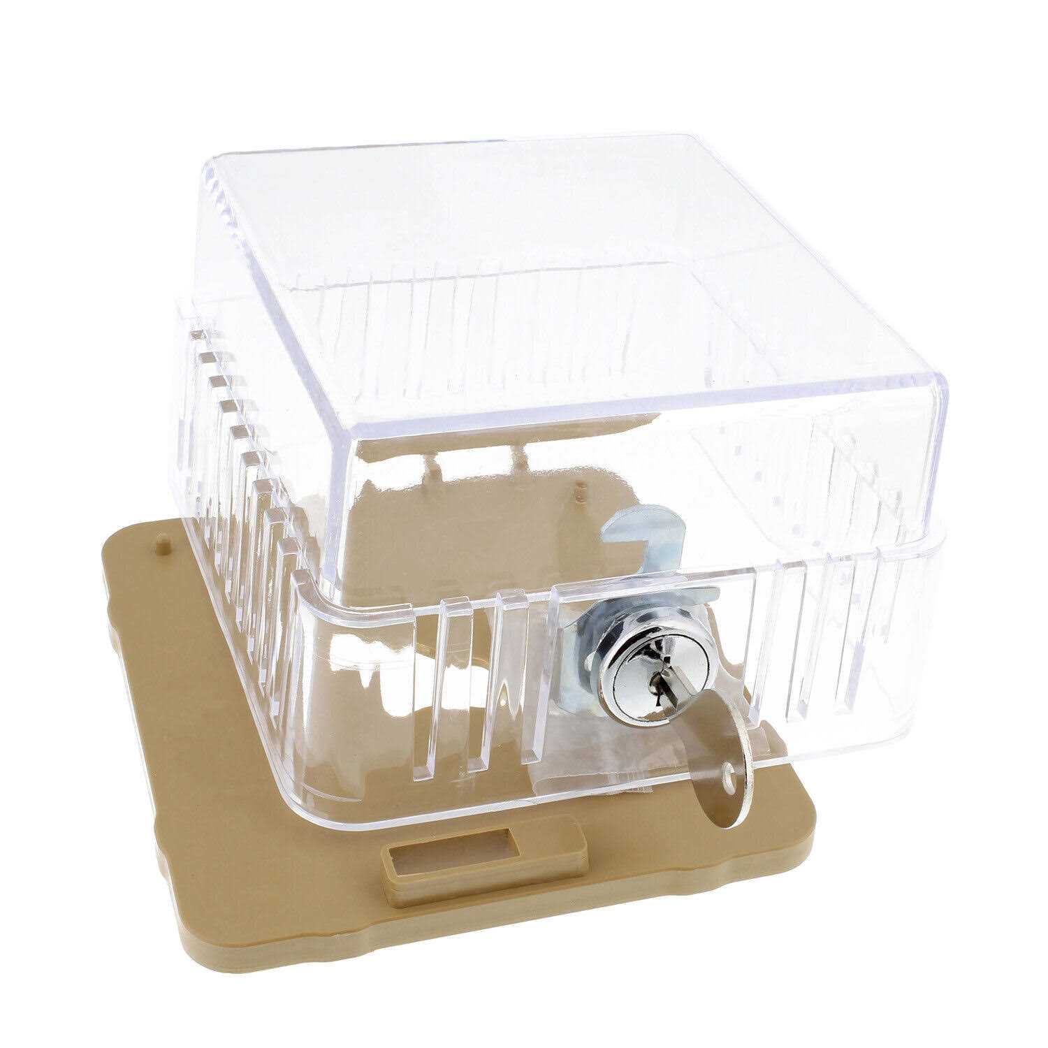 Bisupply AC Thermostat Cover with Lock XS 1pk Wall AC Panel Lock Box with Key - Image 3