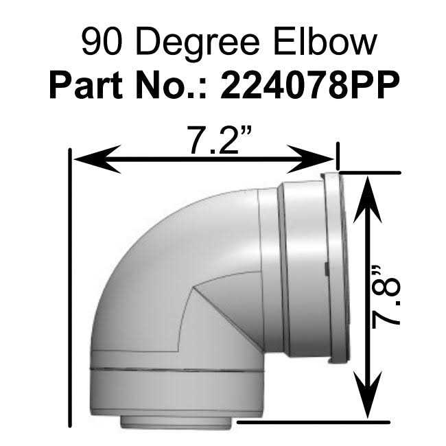 Rinnai 224078PP Condensing 90 Degree Elbow - Image 4