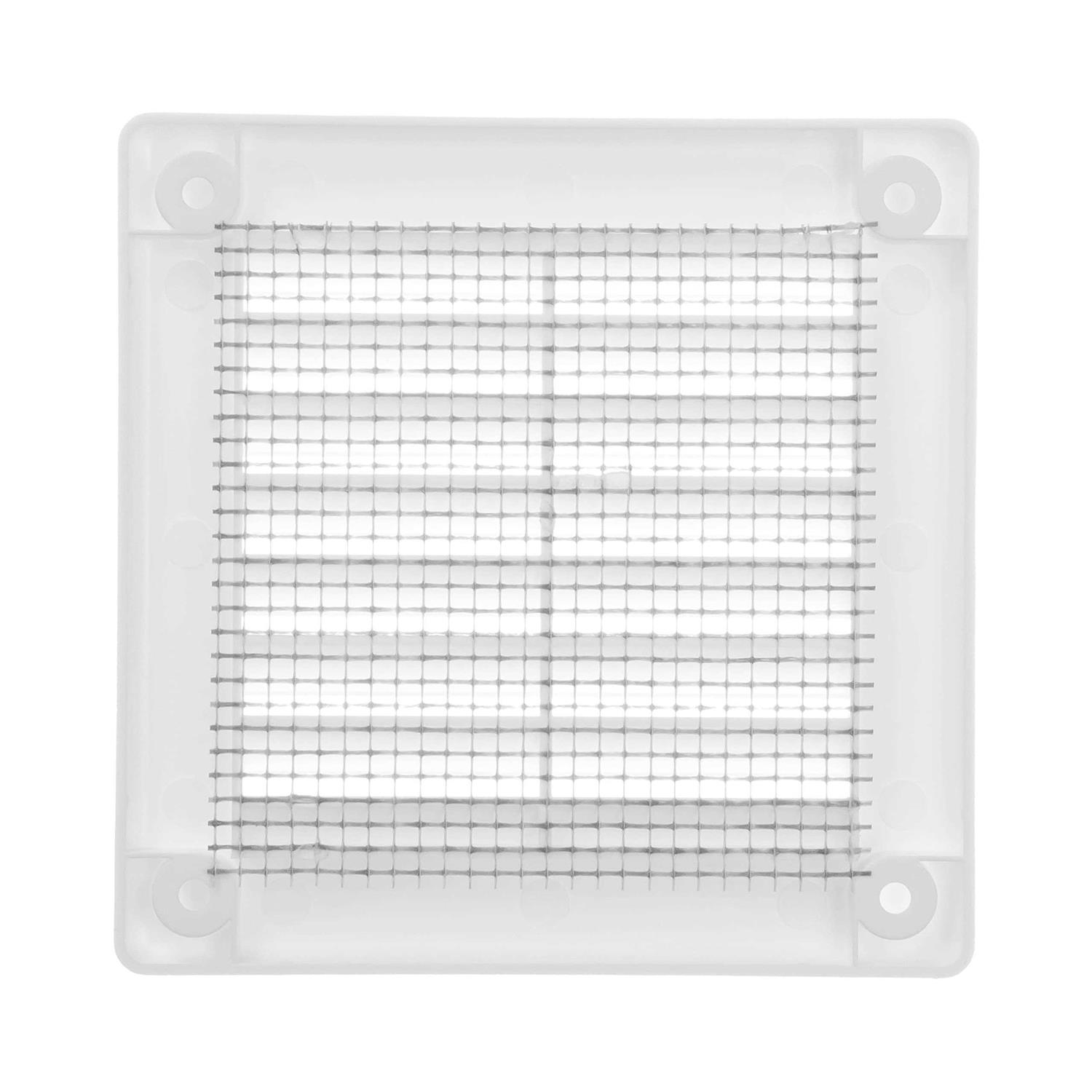 Ecopro Vent Square Vent Grille with Protective Mesh. Lightweight Plastic Ventilation Register/Cover. Indoor and Outdoor Soffit - Image 5