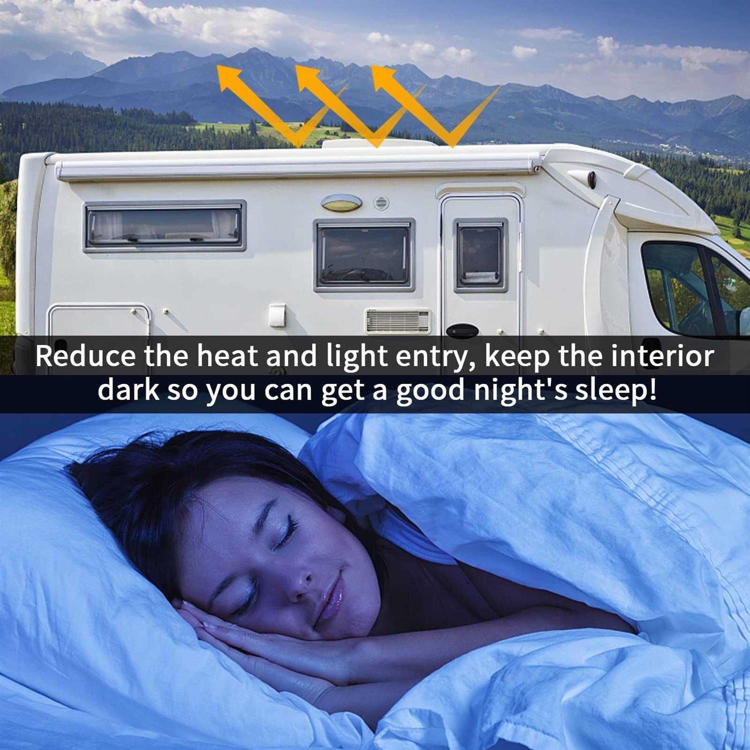 RV Vent Insulator,2-Pack Universal RV Vent Cover with Reflective Surface Camper Skylight Shade Thick Foam Energy Savings,RV Vent Pillow for Inside - Image 4