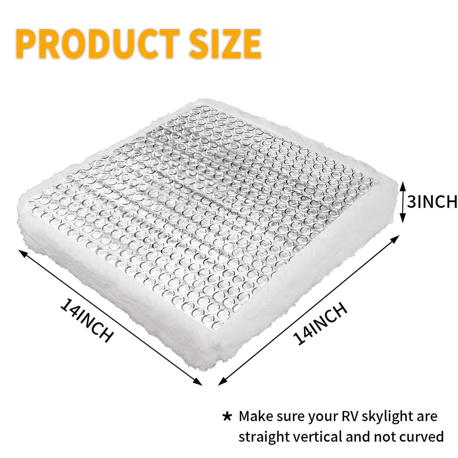 RV Vent Insulator,2-Pack Universal RV Vent Cover with Reflective Surface Camper Skylight Shade Thick Foam Energy Savings,RV Vent Pillow for Inside - Image 5